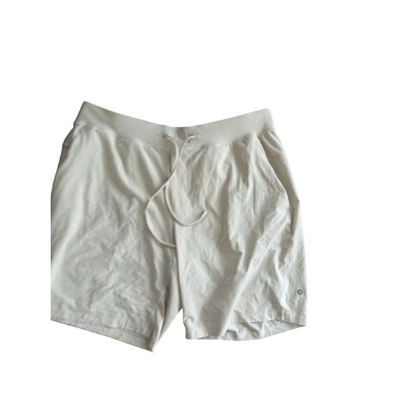 LULULEMON Men's Off White Workout Shorts Size XXL - Picture 5 of 8